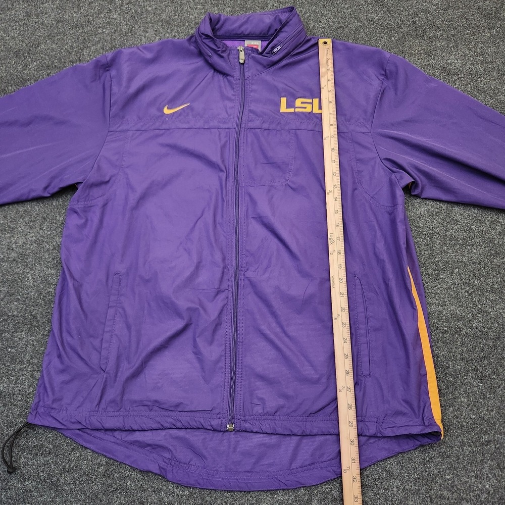 Vintage Nike LSU Tigers Jacket Mens XXL Purple Windbreaker NCAA Packable Hood - Picture 4 of 9